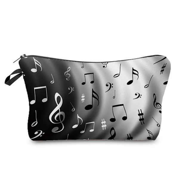 Högkvalitativ organizer Bärbart case Piano Gitarrmålning Dam Sminkväska Värmeöverföring Musiknoter Print Kosmetiska väskor hz3595 Music Bag