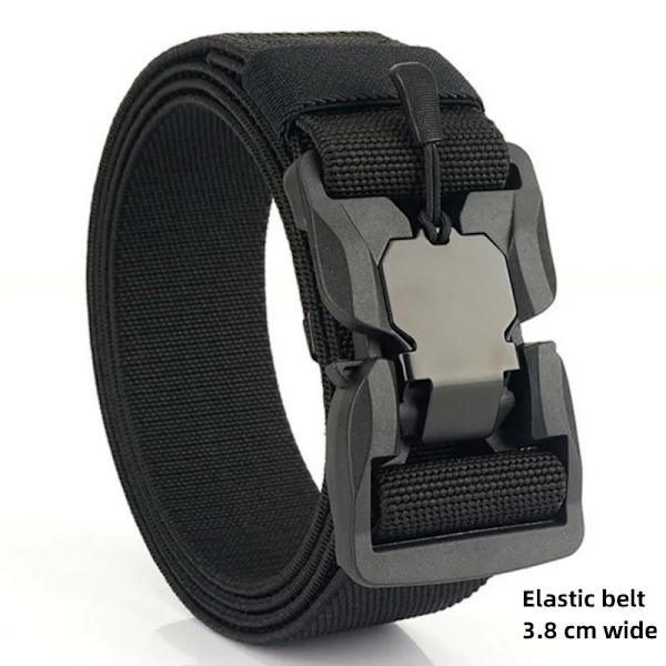 FRALU bälte män utomhusjakt metall taktiskt bälte multifunktionslegering spänne hög kvalitet Marine Corps canvas bälte för män Black 881 45to47inch