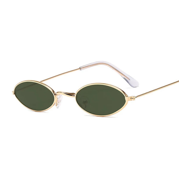 Retro Små Runda Solglasögon Kvinna Märkesdesigner Svarta Solglasögon För Damer Alloy Kvalitet Solglasögon Kvinna Oculus De Sol GoldG15