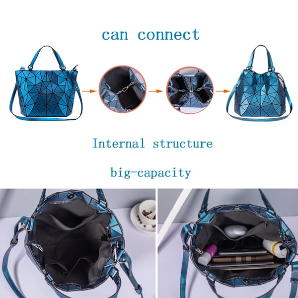 Bao-väskor för kvinnor Lyxiga hink Designer Mode Messenger Crossbody-väska Dam Geometriska axelhandväskor Tygväska Handväska gray