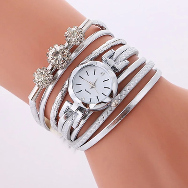 Watch Mode Lyx Diamond Circle Läderband Armband Watch Watch 2021 Reloj Mujer Design Armband Wt