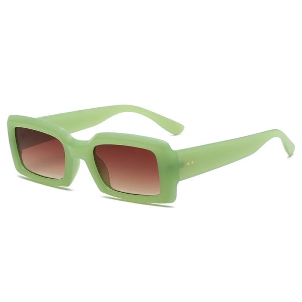 Jelly Color Square Solglasögon Dam Märke Designer Mode Solglasögon Kvinnlig Vintage Liten Båge Ins Populära Oculos De Sol Green Other