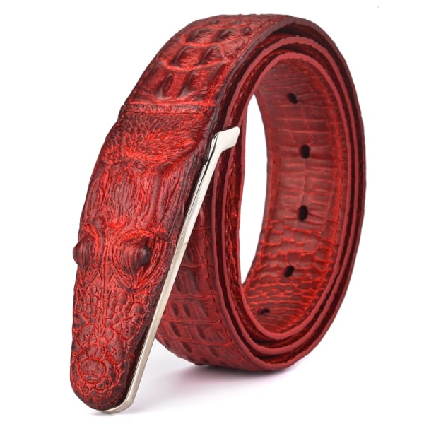 Plyesxale Brand Herrbälten Lyxigt Läder Designerbälte Herr Hög kvalitet Ceinture Homme Crocodile Cinturones Hombre 2022 B2 Coffee 105CM