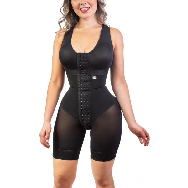 Shapewear för kvinnor med krok- och ögonstängning Justerbart bröststöd Magekontroll Bodyshaper Blue XXL