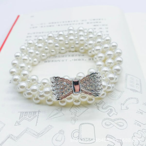 Trendig pärla midjekedja Dammode Rhinestone Elastisk klänning Midjeband Dam Designer tunna midjebälten Kläder Accessoarer Type 6 115cm