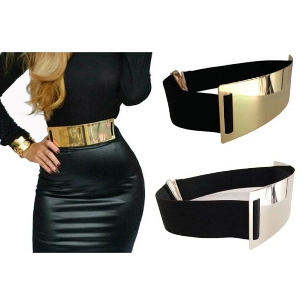 Heta designerbälten för kvinna Guld Silver Märke Bälte Elegant Elastisk ceinture femme 5 färg bälte dam Klädtillbehör bg-1368 1350 black L 75cm to 95cm