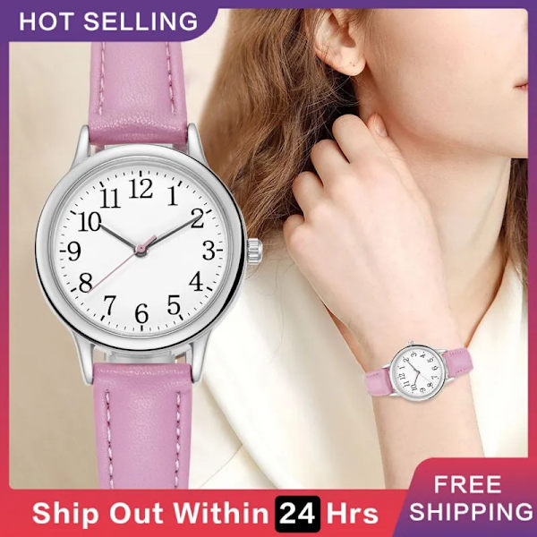2023 Watch Kvinnor Casual Läderbältsklockor Enkla Damers Liten Urtavla Quartz Clock Dress Armbandsur Reloj Mujer B10