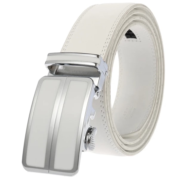 CETIRI 130cm 140cm 150cm 160cm Plus Size Långt Bälte Vit Herr Bälte Legering Automatiskt Spänne Äkta Kohud Läderbälten Lyxmärke style 19 110cm