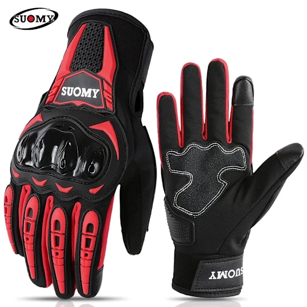 Suomy Vinter Vindtäta Handskar Moto Motorcykelhandskar Herr Dam Höst Motocross Bikerhandske Pekskärm Cykling Luvas M-Xxl Red XL