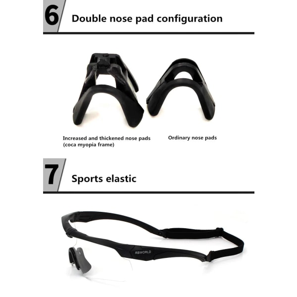Tr90 Military Goggles 3 lins Solglasögon Skottsäkra Army taktiska Glasögon skytte Glasögon MTB Cykling 1 Polarized 2 PC(.291)