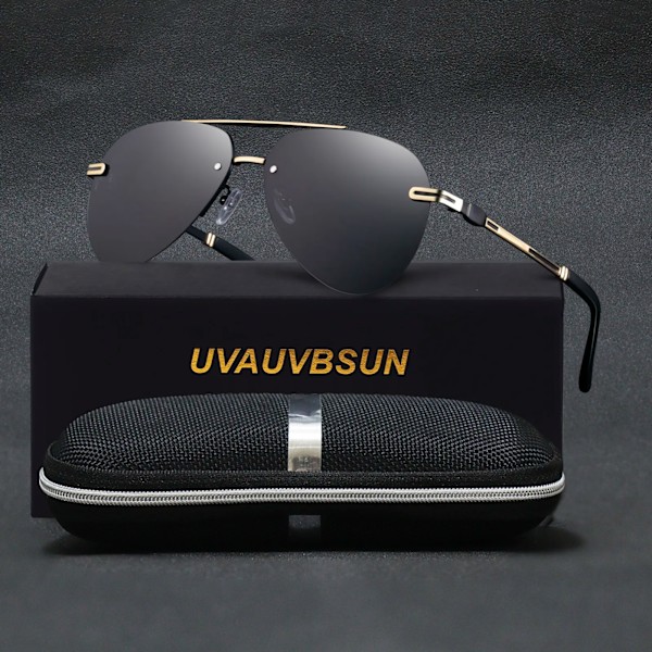 2022 nya mäns polariserade metall dubbelstråle padda spegel solglasögon för kvinnor mode män Ourdoor kör solglasögon UV40 Black Gray Brand Package