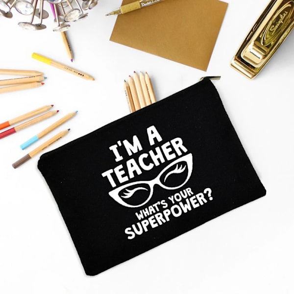 Lärarnas dag Bästa present sminkväska Lärare Survival Kit Blyertspåse Förskola Elementary High School Examen Tillbaka till skolan W01052-TBBK-D