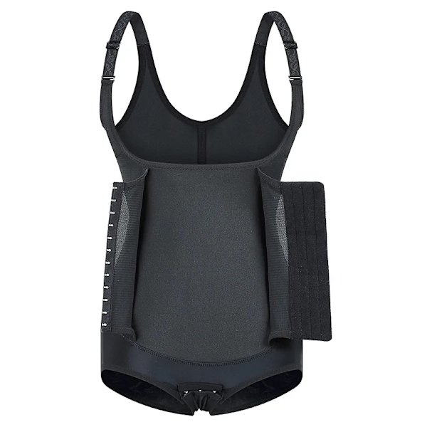 Elasticitet Stickad Dam Magkontroll Shapewear Justerbara remmar Underbyst Korsett Waist trainer Bodysuits Body Shaper L