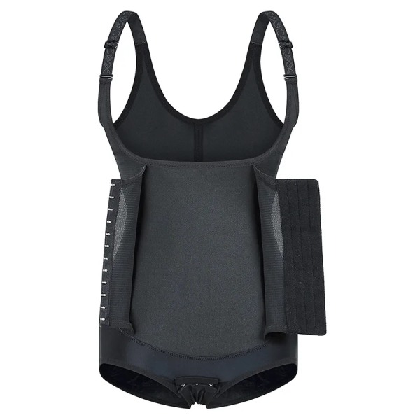 Elasticitet Stickad Dam Magkontroll Shapewear Justerbara remmar Underbyst Korsett Waist trainer Bodysuits Body Shaper XXXL