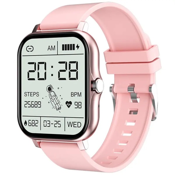 Smart Watch Bluetooth Call Dial Information Push 1,69 Pekskärm Multi Sport Mode Weather Custom Dial Sportarmband Pink