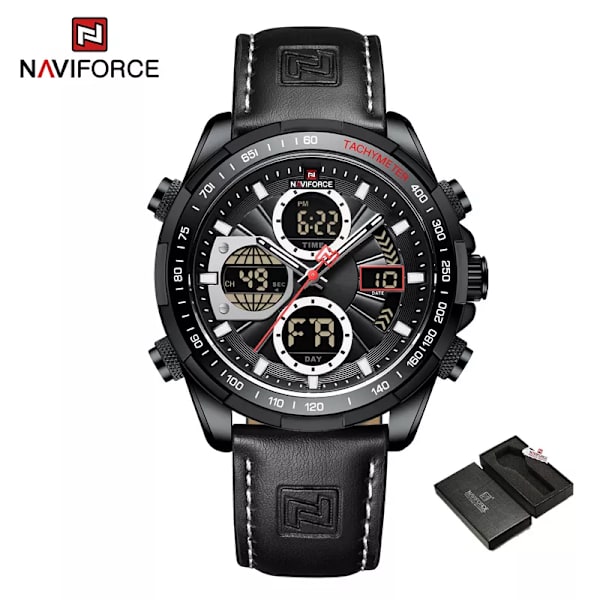 Nya NAVIFORCE mode militärklockor för män lyxiga original watch ​Vattentät kvarts armbandsur Gåva BWB-BOX