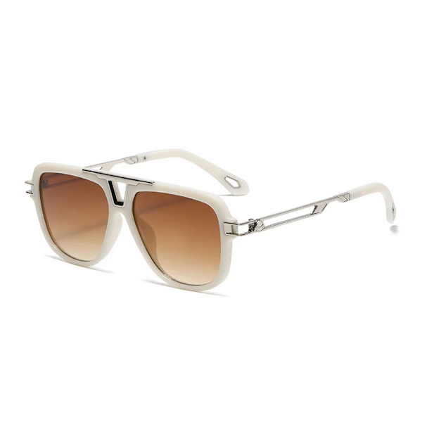 NYHET Lyxigt märkesdesign Modestil Fyrkantig metall Liten båge utan bågar Solglasögon Herr Solglasögon Oculos UV400 C5 Other