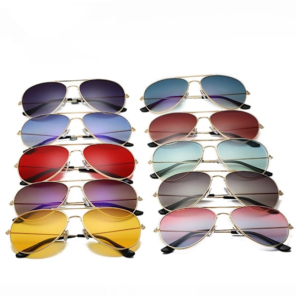 Klassiska Retro Pilot Ocean Goggles Solglasögon För Kvinnor Män Unisex Metall Röda Solglasögon Sommarkörning 3025 Glasögonskydd C20 As Show