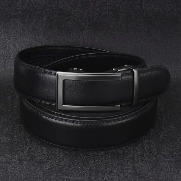 WOWTIGER 3,5 cm ko äkta läder herrbälte kohudsrem för manlig spärr Automatiska spännbälten för män märkesdesignerbälten Silver buckle 115cm