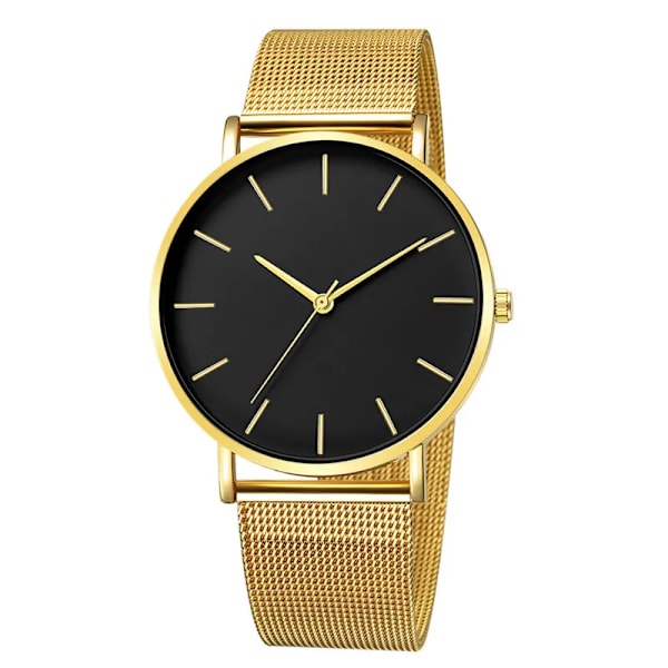 Mode Reloj Mujer Quartz Watch Simple Montre Femme Dam Mesh Armband i rostfritt stål Casual Watch Metall Timmar Relogio 1635J-A