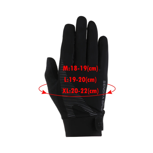 Män Cykling Varma handskar Pekskärmsvantar Utomhussport Solskyddshandskar Absorbera svett Unisex skidmotorcykelvantar black L