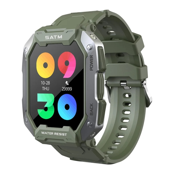 SKMEI 1,71 tum Smart Watch Herr Stegräknare Simning Sport Fitness Tracker IP68 Vattentät Bluetooth SmartWatch för Android ios Green 2