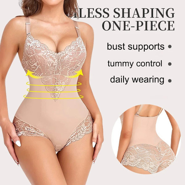 Helkroppsformare för kvinnor Waist trainer Butt Lifter Korrigerande underkläder Body Slida Magkontroll Trosor Korsett Shapewear white bodysuit XL
