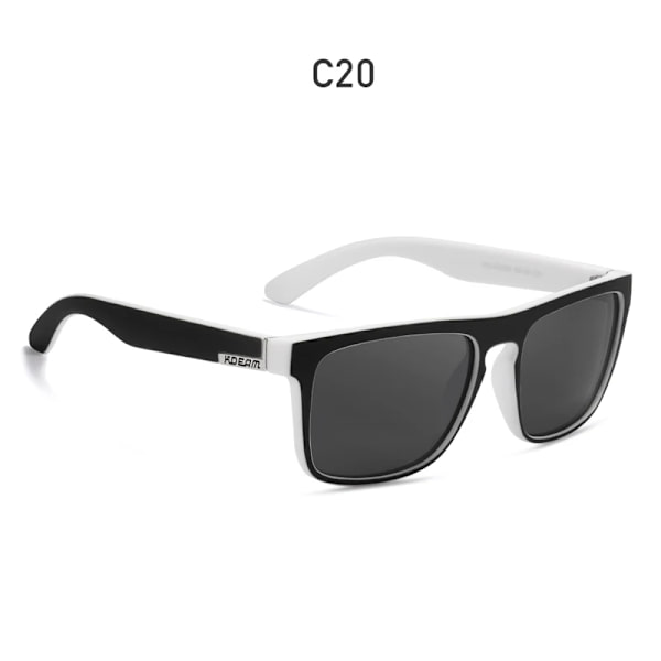 Fashion Guy's Solglasögon från KDEAM Polarized Solglasögon Herr Klassisk design All-Fit Spegel Solglasögon Med Brand Box CE C20