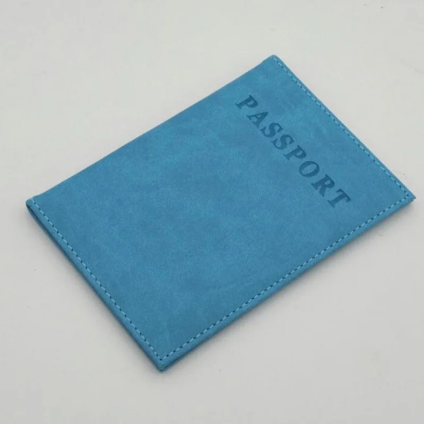 PU Läder Kvinnor Cover Pink World Universal Resepass Biljetthållare Cover på case Passpåse Light Blue