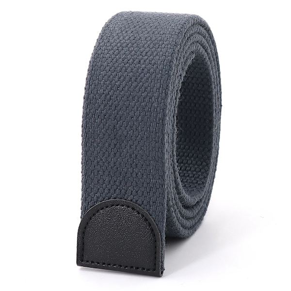 Hot Tactical Canvas Bälte Utan Spänne Joker Utomhus Män Kvinnor Anpassa Förläng Designer Multifunktionell Militär Jeans Bälte Dark gray 110cm