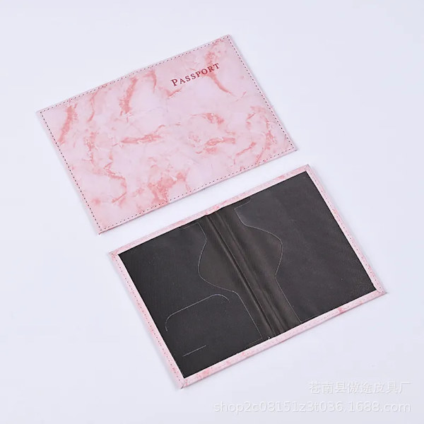 Nya kvinnor Söt läder Passport Cover Flygbiljetter för kort Rese Passport Holder Plånbok Case Pink(.2250)