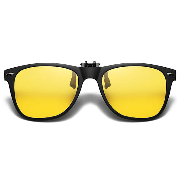 TR90 Polarized Clip On Solglasögon Män Flip Up Photochromic Solglasögon Spegel Blå Gul Lins Night Vision Körglasögon black night vision as picture