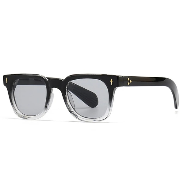 SHAUNA Retro Square Herr Nitar Solglasögon Skärmar UV400 Mode Kvinnor Gröna Solglasögon Black gray gradient As the picture