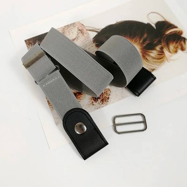 Enkelt Bälte Utan Spänne Elastiska Bälten För Dam Stretchrem Herr Jeans Cintos Utdragbar Barn Pojkar Flickor Cinturon Mujer-rem gray belt 85-120cm