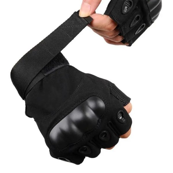 Taktiska utomhushandskar Fullfinger Herrhandskar Sportskytte Jakt Träning Militärträningshandskar Motorcykelhandskar Half Finger Black M