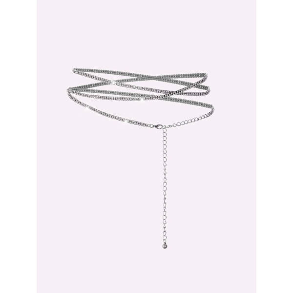 Strass midjekedja Mode tunna sektioner Damkedja Dam Elegant Lyx Magdans Diamantbälte Bg-1296 2 meter chain 105cm