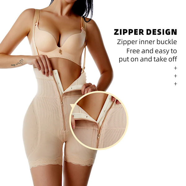 Butt Lifter Shapewear Fake Butocks Underkläder Control Trosor Remmar Höftkuddar Enhancer Shapwear Brief Smalmer Waist Cincher Hooks Beige S