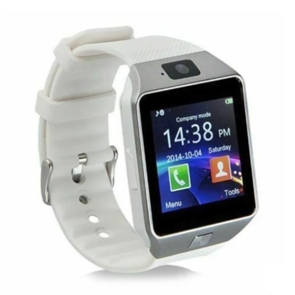 Digital pekskärm Smart Watch DZ09 Q18 Armband Kamera Bluetooth Armbandsur SIM-kort Smartwatch Ios Android-telefoner Support White