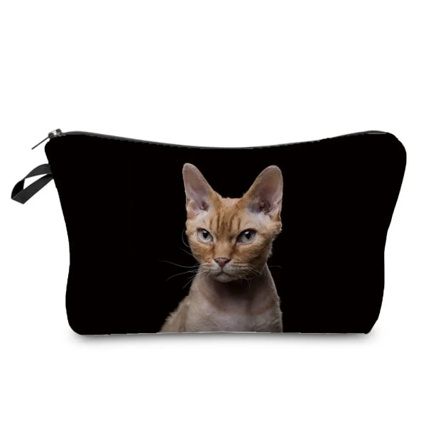 Värmeöverföring Djurmönster sminkväska Söt katt Print Kosmetiska väskor Högkvalitativ organizer Multifunktion Kvinnor Case hz5096 Cat Dog Bag