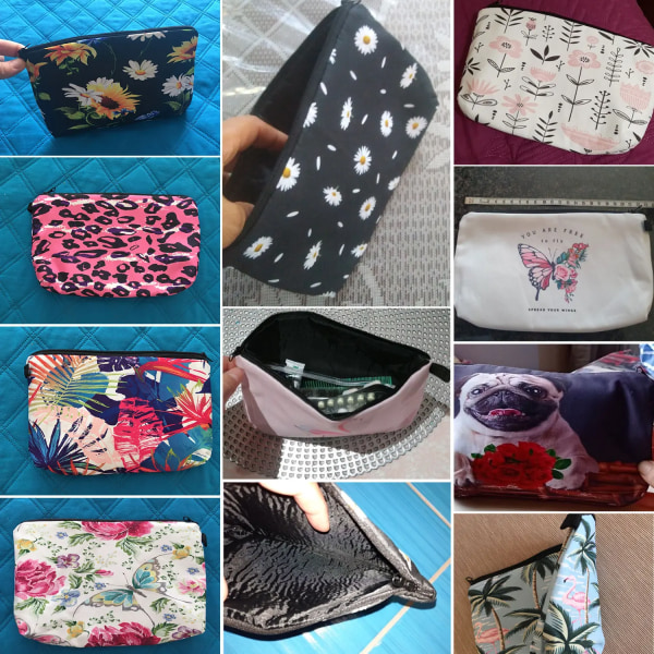 Organizer Kosmetisk väska för kvinnor Student Pappersmateriel Förvaring Rese Case Tecknad Djur sengångare Print Damtoalettväskor hz6884 Makeup Bag