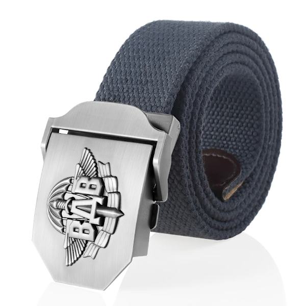 SupSindy män Canvasbälte 3D ryska luftburna trupper VDV metallspänne jeansbälten för män Army Military Taktisk Bälten Man Strap Dark Grey 100cm