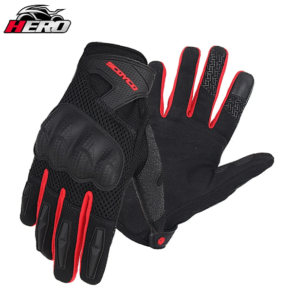 Scoyco Sommar Motorcykelhandskar Andningsbara Mesh Motorbike Handskar Touch Funktion Moto Motocross Handskar Off Road Racing Ridning mc58-2-gloves-4 XL
