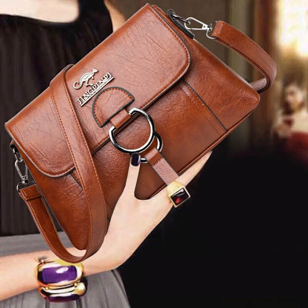 Damväska Ny axelmode Enkel Flik Crossbody Messenger Bag Plånböcker Handväskor Lyx Designer PU Läder Causal Handväska Black