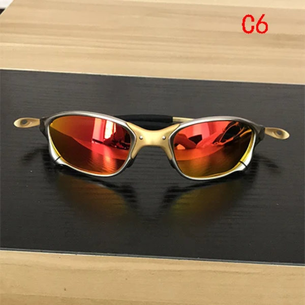 Hot Sell Men Polarized Cykelglasögon Aolly Frame Sport Ridning Glasögon Oculos ciclismo gafas CP005-4 red