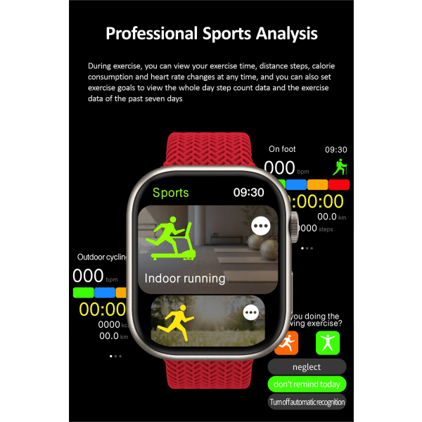 herrsmartklocka IP68 vattentät NFC Bluetooth samtal Smartwatch Series 9 AMOLED explosionssäker skärm för kvinnors smartklocka White F HK9 PRO