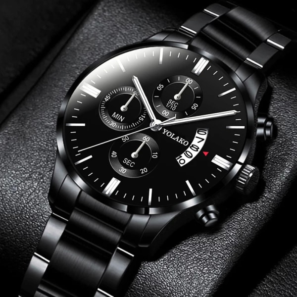 Mode rostfritt stål män watch armband lyx kalender kvarts armbandsur Business klockor för man klocka Relogio Masculino Silver White Bracele