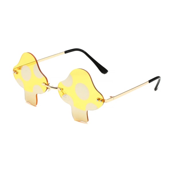 Senaste Svampsolglasögon Dam Super Maria Retro Steam Mushroom Bågglasögon Mode Bal Party Glasögon Oculos De Sol Type 3