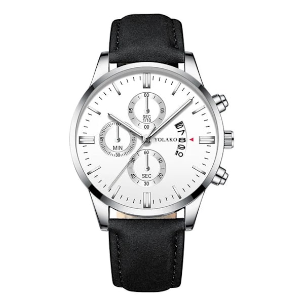 reloj hombre Mode Män Watch i rostfritt stål Lyxkalender Quartz Armbandsur Business Klockor Man Klocka relogio masculino As Shown 2