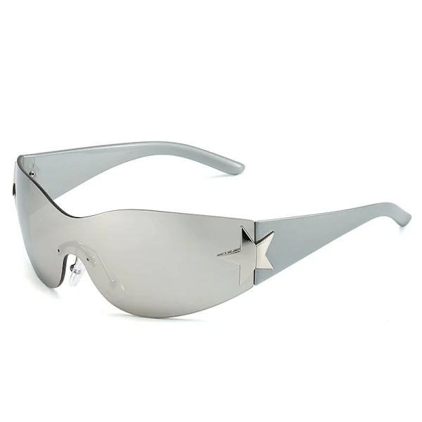 Modedesigner Solglasögon Dam Lyx Trendiga y2k Solglasögon Kvinna Shade Rosa glasögon Goggle 2000-talet lentes de sol mujer silver(.289) as shown(.289)