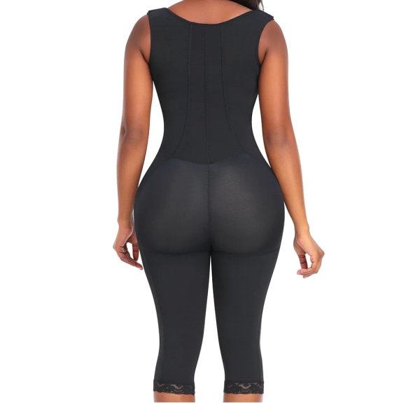 Dam Bodysuit Shapewear Extra stark kontroll waist trainer Träning Timglas Bälte Midja Cincher Lårtrimmer Lång Torso Fajas Black 5XL